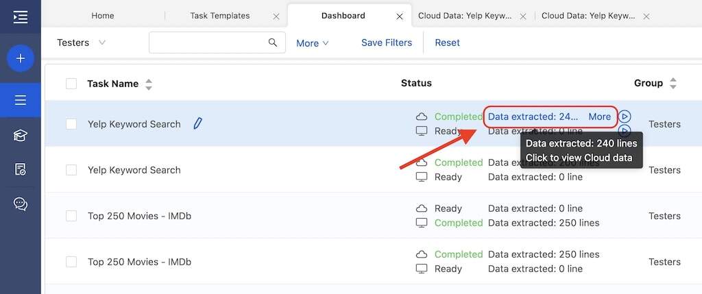 check the sraped yelp datasets