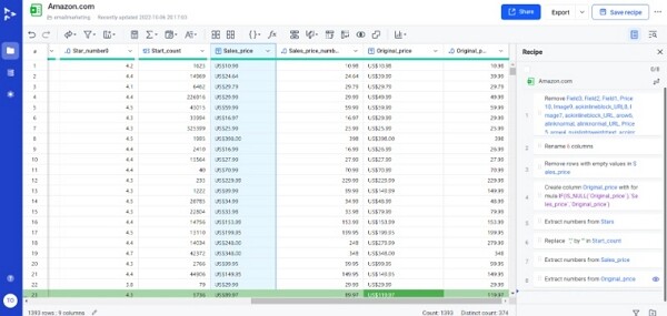extract product price